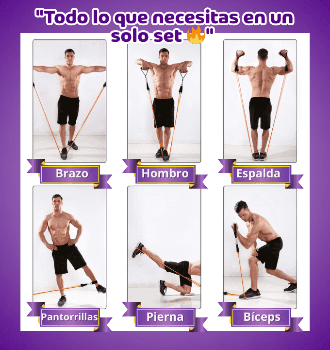 🔥Set bandas de resistencia 5 niveles💪