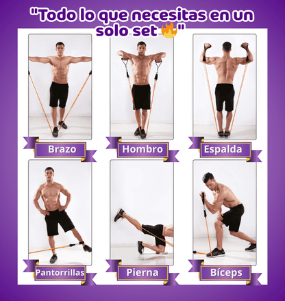 🔥Set bandas de resistencia 5 niveles💪