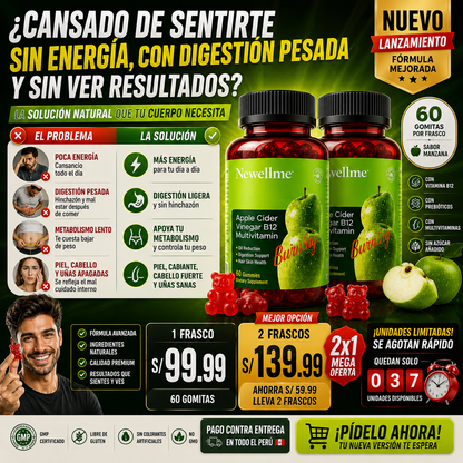 Gomitas de Vinagre de Manzana Newellme