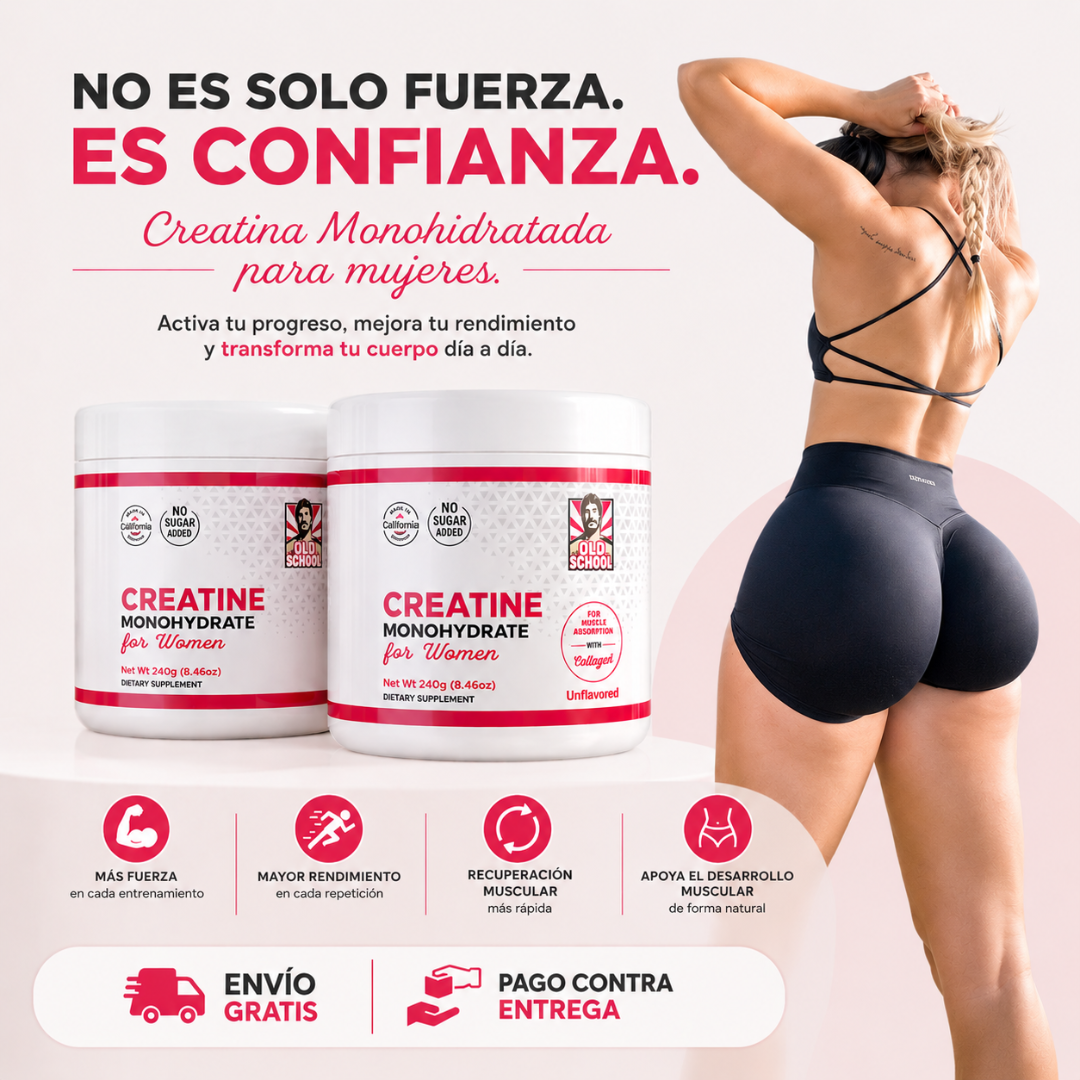 CREATINA MONOHIDRATO PARA MUJERES 💗 |Más Fuerza, Más Glúteo, Más Resultados