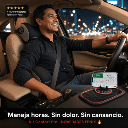 Kit Confort Pro para Auto🚗 — Cojín ErgoPro + Almohadilla Antideslizante de REGALO | Envío Gratis